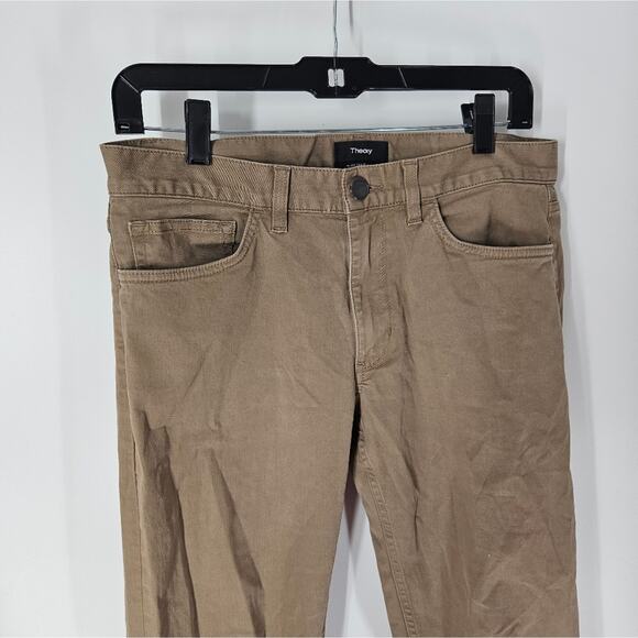 Theory Tan Haydin Straight Slim Fit Pants 30 - Picture 4 of 10
